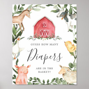 Poster Sur Le Baby shower Agricole Devine Combien De Diap