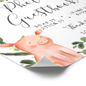 Poster Sur le Baby shower Agricole Photo Guestbook Sign (Coin)