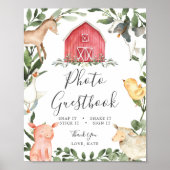 Poster Sur le Baby shower Agricole Photo Guestbook Sign (Devant)