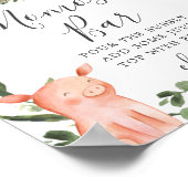 Poster Sur le Baby shower Agricole Symbole de la barre Mi (Coin)