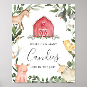 Poster Sur Le Baby shower Des Fermes Devinez Combien De C