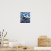 Poster Sur le bateau, Monet (Cuisine)
