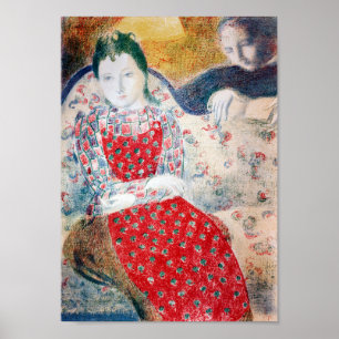 Poster Sur le canapé en argent pâle, Maurice Denis