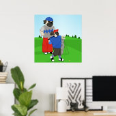 Poster sur le Carlin de golf personnalisable - Cho (Bureau à domicile)