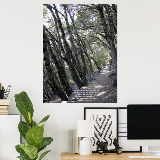 Poster sur le chemin avec Psaume 119:32 (Bureau à domicile)