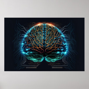 Poster sur le Cyber Cerveau Ordinateur