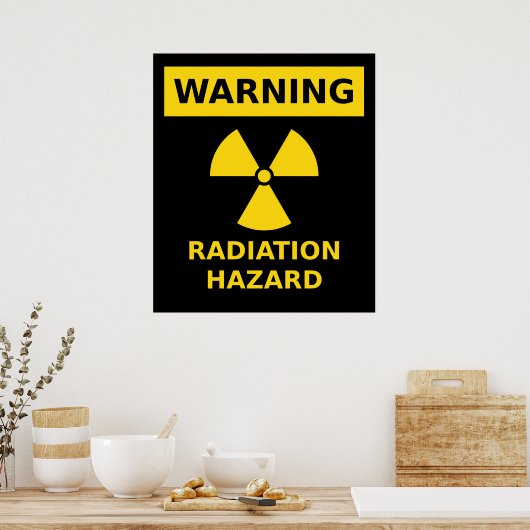 Poster sur le danger de radiations (Cuisine)