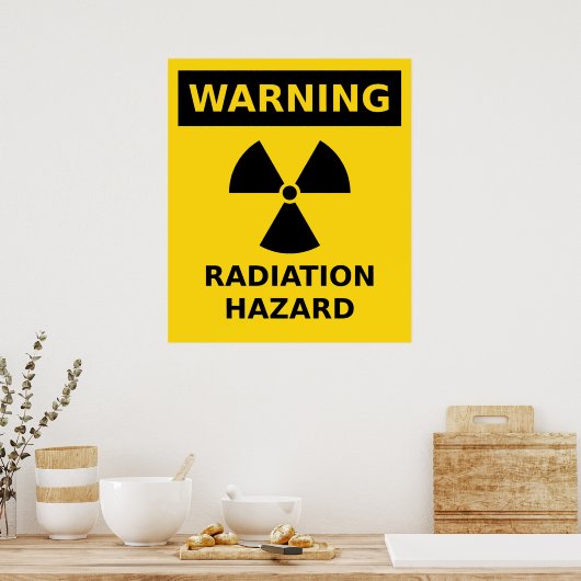 Poster sur le danger de radiations (Cuisine)