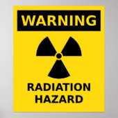 Poster sur le danger de radiations (Devant)