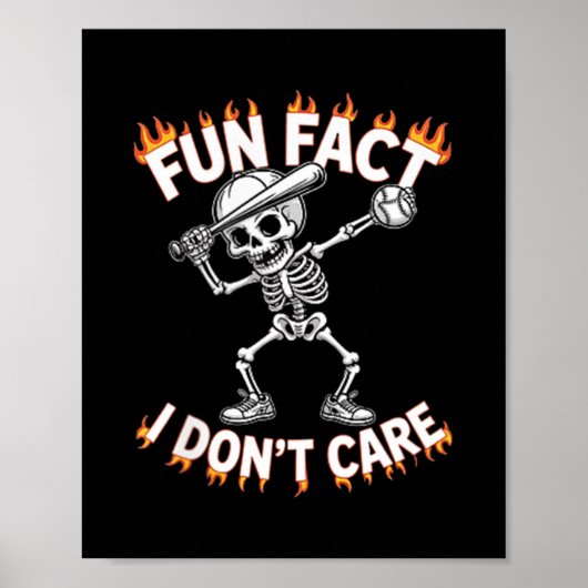 Poster (sur le dos) Dabbing Skeleton Fun Fact Je ne sais (Devant)