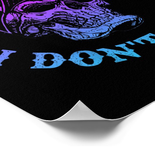 Poster (sur le dos) Fun Fact I Dont je ne m'intéresse pas (Coin)