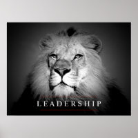 Poster sur le leadership motivationnel Lion Eyes