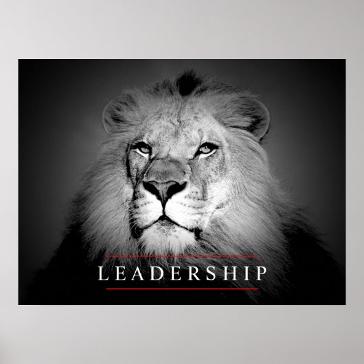 Poster sur le leadership motivationnel Lion Eyes (Devant)