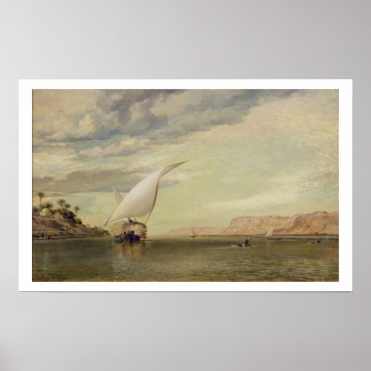 Poster Sur le Nil (huile sur toile) (Devant)