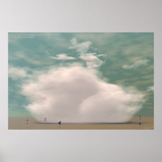 Poster sur le nuage qui tombe (Devant)
