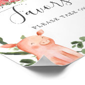 Poster Sur le panneau Faveurs Baby shower Fermes (Coin)