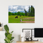 Poster sur le pâturage (Bureau à domicile)
