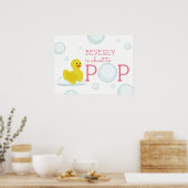 Poster Sur Le Point De Pop Caoutchouc Buble Baby shower R (Cuisine)