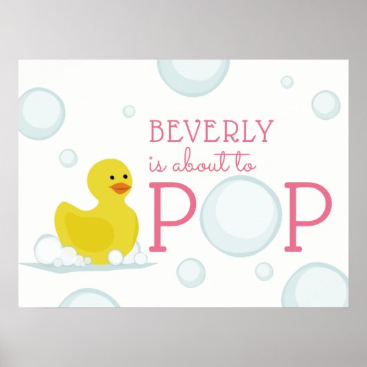 Poster Sur Le Point De Pop Caoutchouc Buble Baby shower R (Devant)