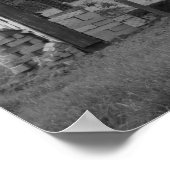 Poster Sur le Ranch - - Vaches - Noir et Blanc (Coin)