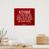 Poster sur le succès du football et l'attitude Red (Cuisine)