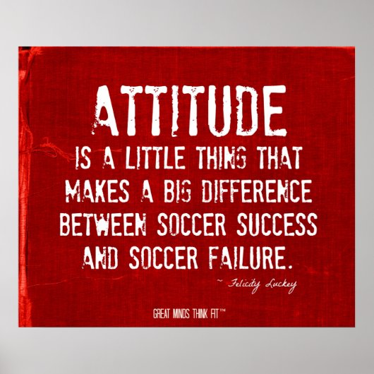 Poster sur le succès du football et l'attitude Red (Devant)