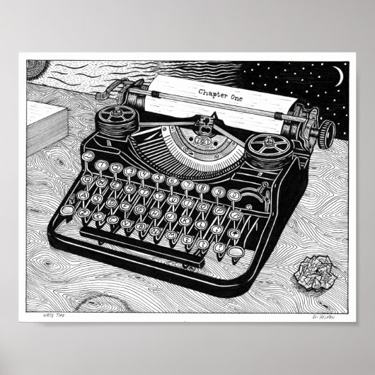Poster sur le temps d'écriture (Devant)
