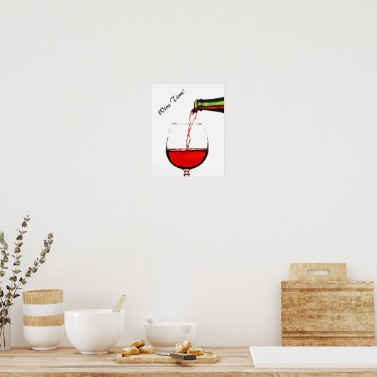 Poster sur le temps des vins (Cuisine)