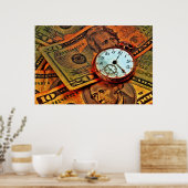 Poster sur le temps et l'argent (Cuisine)