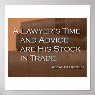 Poster sur le temps et les conseils d'un avocat