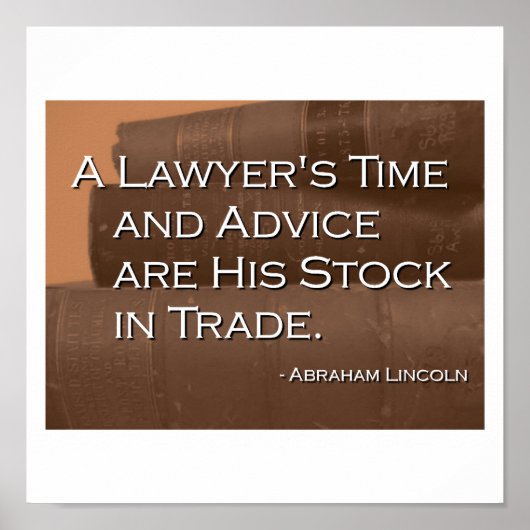 Poster sur le temps et les conseils d'un avocat (Devant)