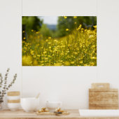 Poster sur le terrain de fleurs jaunes (Cuisine)