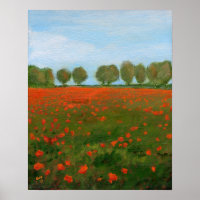 Poster sur le terrain de pavot