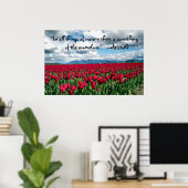 Poster sur le terrain des Tulipes rouges (Bureau à domicile)