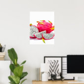 Poster sur le thème de la nourriture avec des frui (Bureau à domicile)