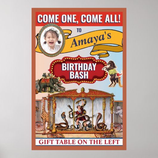 Poster sur le thème du cirque (Devant)