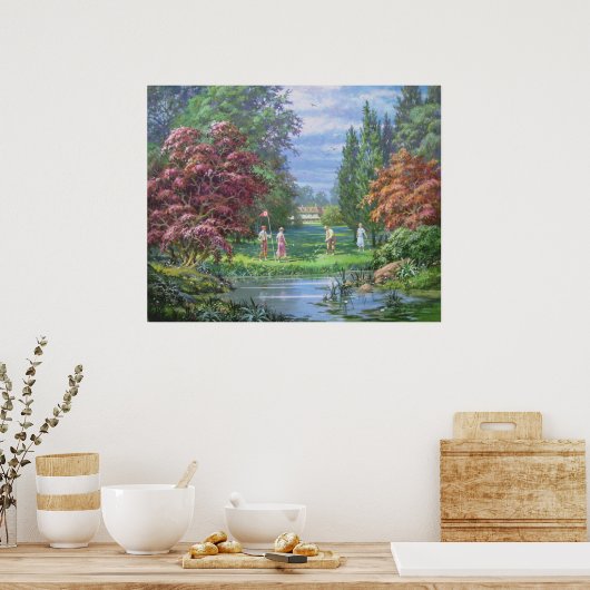 Poster Sur le vert (Cuisine)