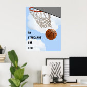 Poster sur les buts du basket-ball (Bureau à domicile)