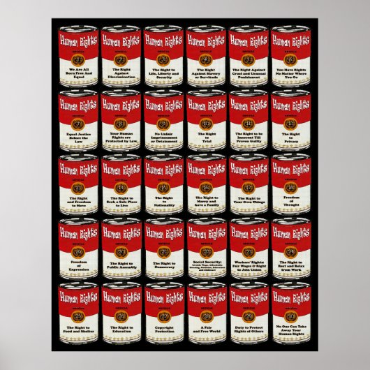 Poster sur les droits de l'homme (Devant)