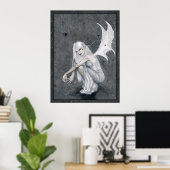 Poster sur les fils de soie (Bureau à domicile)