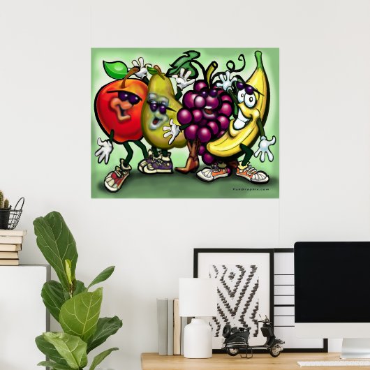 Poster sur les gangs de fruits (Bureau à domicile)