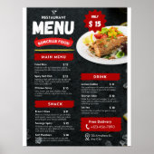 Poster sur les menus alimentaires (Devant)