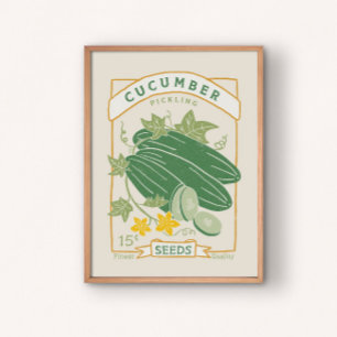 Poster sur les paquets de semences de concombre (c