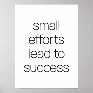 Poster sur les petits efforts