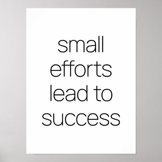 Poster sur les petits efforts (Devant)