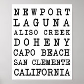 Poster sur les plages OC (Devant)