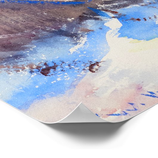 Poster Sur les rapides par Frank Weston Benson (Coin)