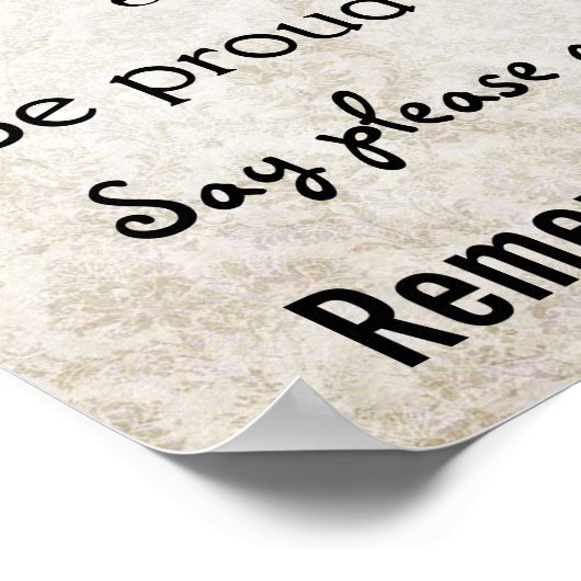 Poster sur les règles de famille (Coin)