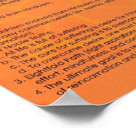 Poster sur les religions du monde (Coin)