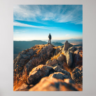 Poster Sur les rochers d'automne majestueux